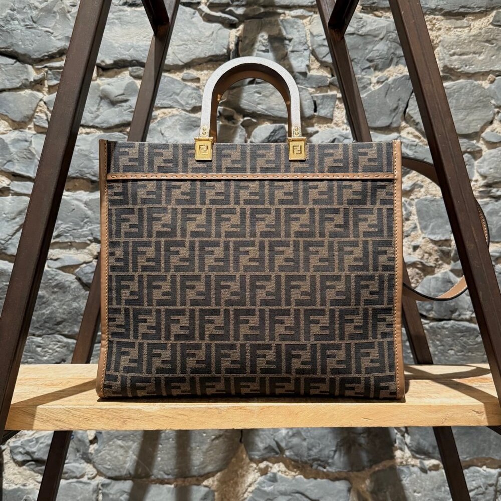 Fendi Sunshine Medium FF Jacquard Tote Bag - Picture 3 of 16